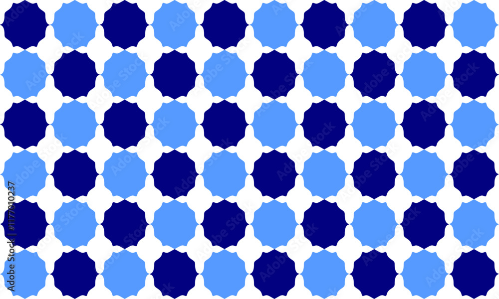 Dot star Abstract Seamless geometric pattern with blue stars checkerboard background. Vector illustration, repeat star pattern design for fabric printing, star patter Dot star Abstract Seamless geometric pattern with blue stars checkerboard background. Vector illustration, repeat star pattern design for fabric printing, star patter