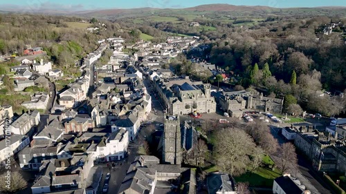 Orbiting Tavistock town centre and Town Hall