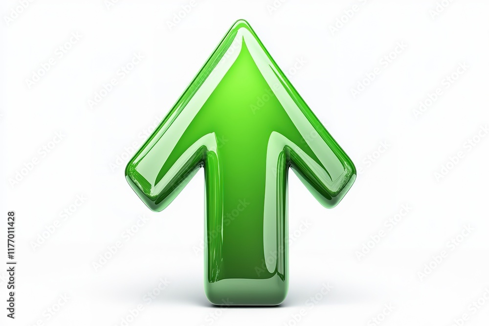 UP green 3d arrow. Shiny web icon. illustration isolated on white background. Raster version
UP green 3d arrow. Shiny web icon. illustration isolated on white background. Raster version
