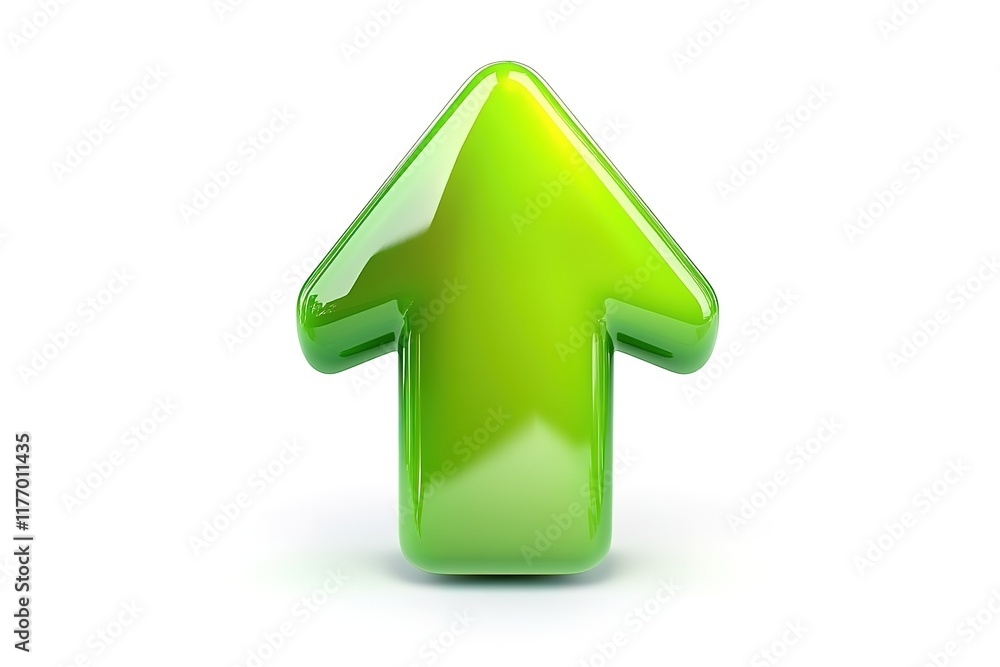 UP green 3d arrow. Shiny web icon. illustration isolated on white background. Raster version
UP green 3d arrow. Shiny web icon. illustration isolated on white background. Raster version