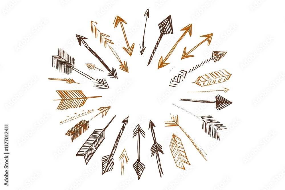 Abstract Arrows in Hand-Drawn Illustration Style
Abstract Arrows in Hand-Drawn Illustration Style