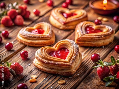 Wallpaper Mural Valentine's Day Heart-Shaped Bakery Treats: Sweet Love for Couples Torontodigital.ca