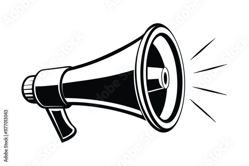 Silhouette vector illustration of a megaphone.eps