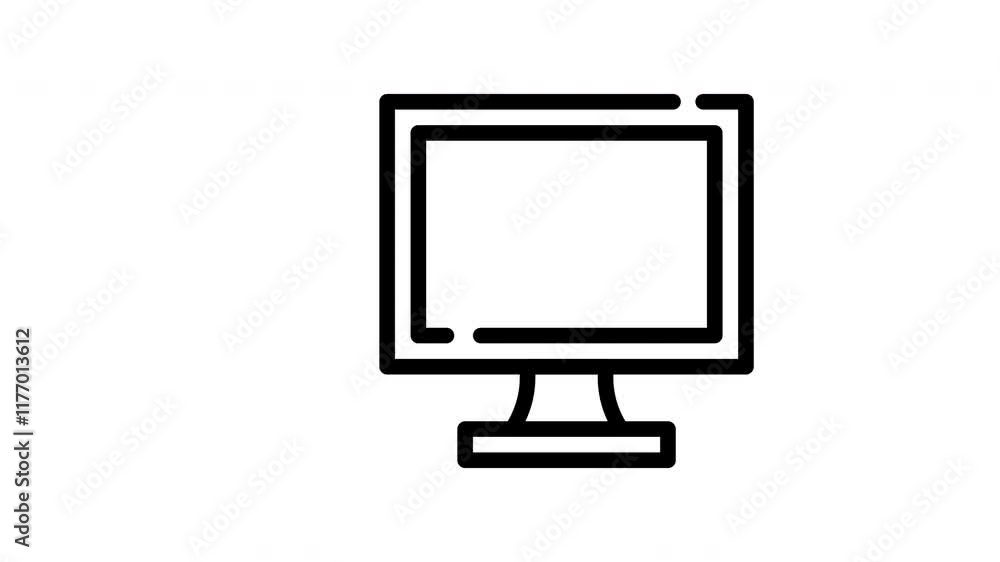 Icon line motion graphic download contact Icon line motion graphic download contact