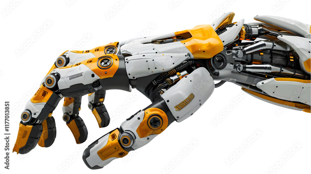 robot hand inustry isolated on a transparent background robot hand inustry isolated on a transparent background