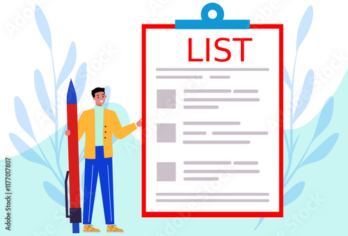 List Concept Illustration Stylish and Beautiful