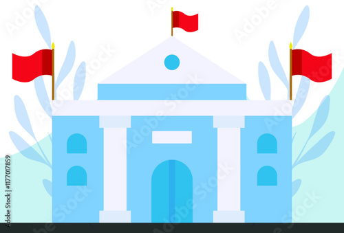Embassy Concept Illustration Stylish and Beautiful