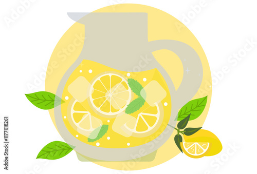 Lemonade Jug Concept Illustration Stylish and Beautiful