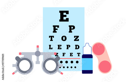 Optometry examining poster