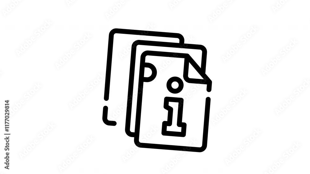 Icon line motion graphic information file Icon line motion graphic information file