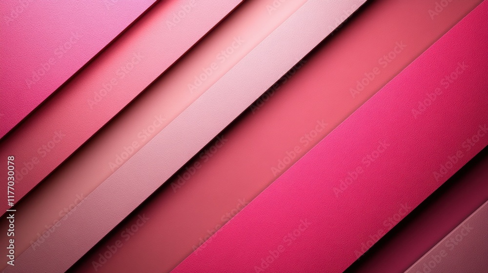 Obraz premium A flat muted pink background with a two-tone diagonal split pattern and a spacious middle area for content