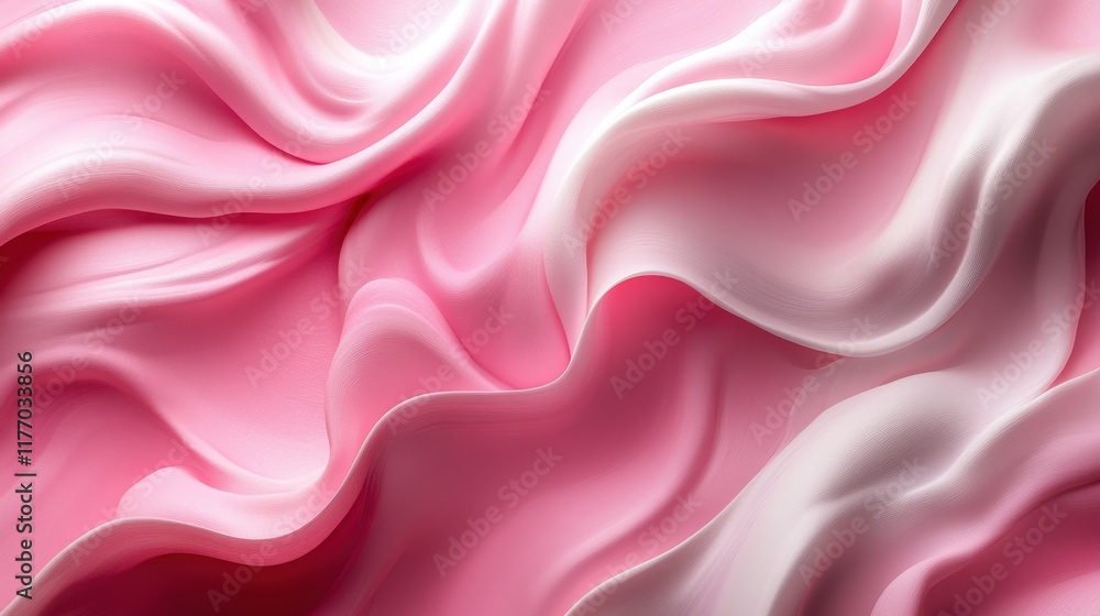 Fototapeta premium A flat muted pink background with abstract swirl patterns in muted tones and a clean, open center 