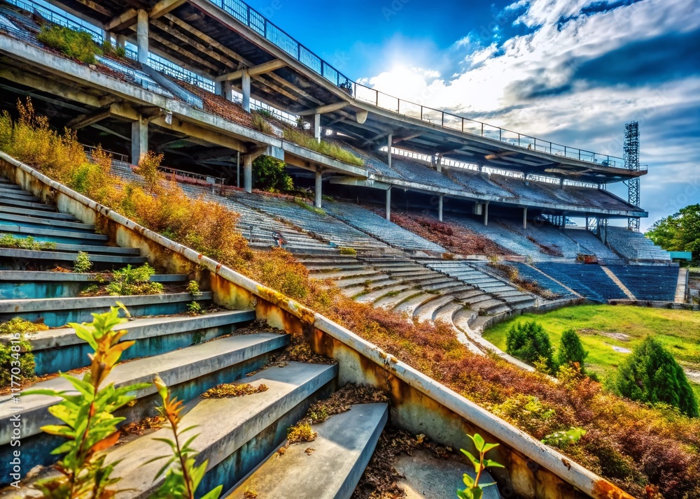 Abandoned Beaver Stadium: Urban Exploration Photography - Decaying Grandstands, Overgrown Field Abandoned Beaver Stadium: Urban Exploration Photography - Decaying Grandstands, Overgrown Field