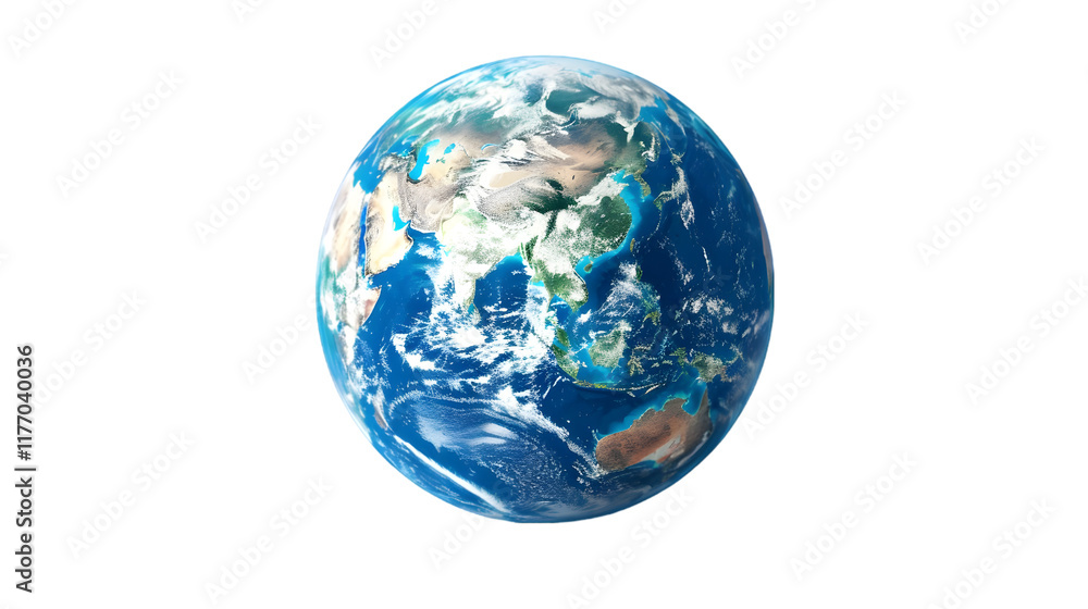 The planet earth from space isolated on a transparent background The planet earth from space isolated on a transparent background