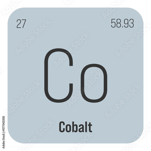 Chlorine, Cl, periodic table element with name, symbol, atomic number and weight. Halogen with various industrial uses, such as in water treatment, plastics, and as a component of many household