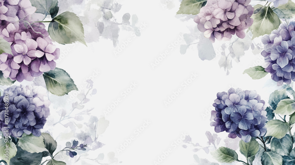 Fototapeta premium wedding invitation card background vector. Minimal hand painted watercolor botanical flowers texture template background. Design for wedding, vip cover, poster, rsvp moderncard.Valentine's Day
