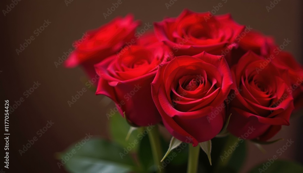 Vibrant close up of several red roses in soft focus highlighting their beauty and intricate patterns romantic love or valentines day concept Vibrant close up of several red roses in soft focus highlighting their beauty and intricate patterns romantic love or valentines day concept