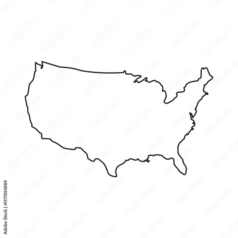 United States Map Icon United States Map Icon