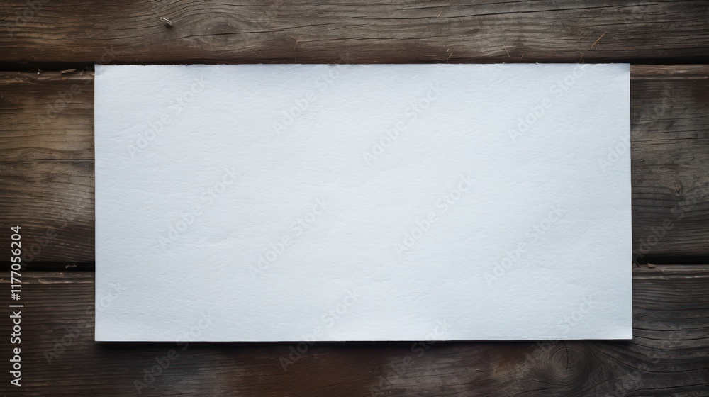 Blank paper sheet on old brown wooden wall. Blank paper sheet on old brown wooden wall.