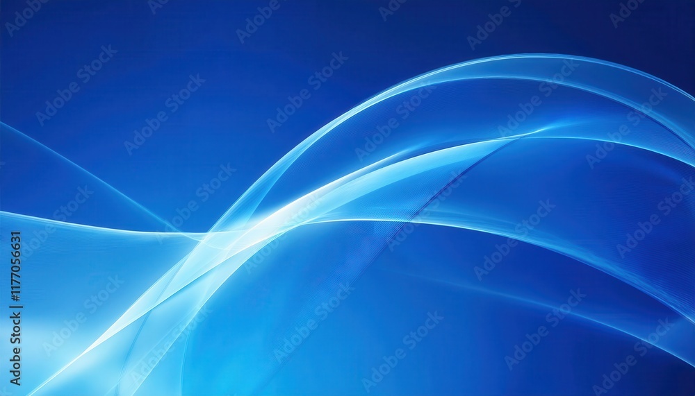 Abstract blue light waves on a gradient deep blue background ideal for modern website banners, tech presentations, or digital designs. Abstract blue light waves on a gradient deep blue background ideal for modern website banners, tech presentations, or digital designs.