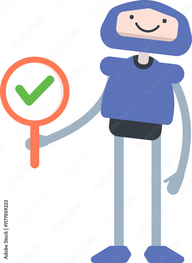 Robot Character Showing Check Mark
Robot Character Showing Check Mark