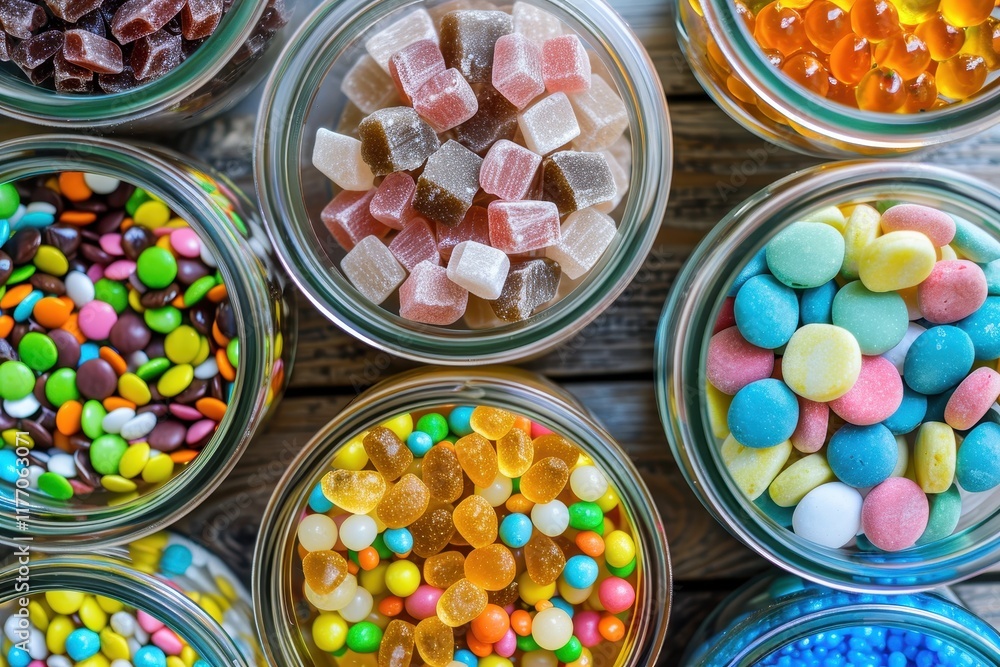 Assorted sugars, flours, and sweeteners arranged in bowls and on wooden spoons showcasing textures and colors on a dark wooden surface Assorted sugars, flours, and sweeteners arranged in bowls and on wooden spoons showcasing textures and colors on a dark wooden surface