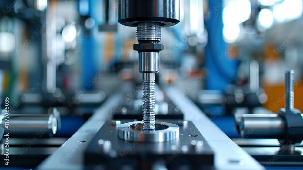Precision Machine Tool Engaging in Parts Manufacturing Process Precision Machine Tool Engaging in Parts Manufacturing Process
