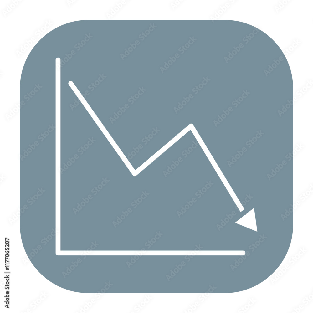 Decline Graph Icon Decline Graph Icon