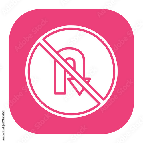 No U Turn Icon photo