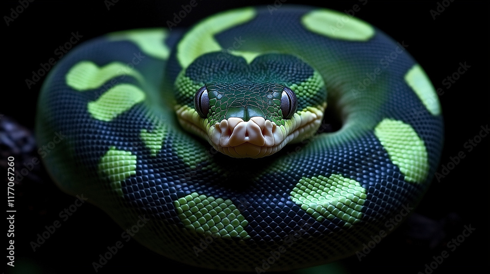 Obraz premium Green tree snake.