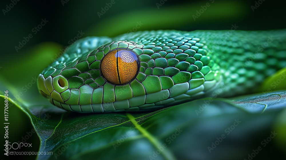 Green tree snake. Green tree snake.