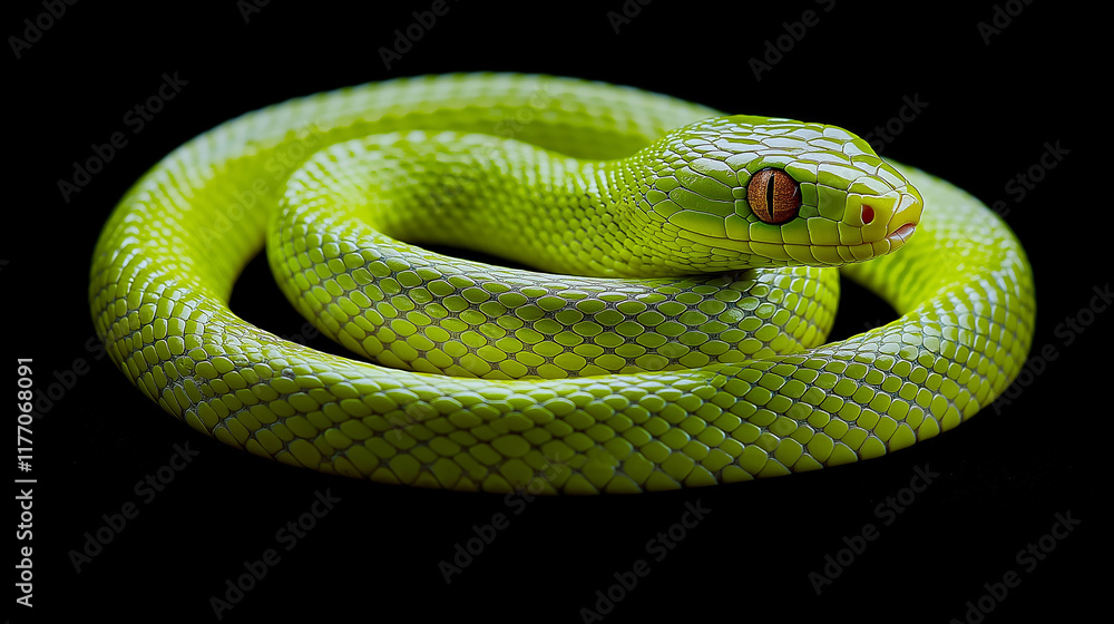 Fototapeta premium Green tree snake.