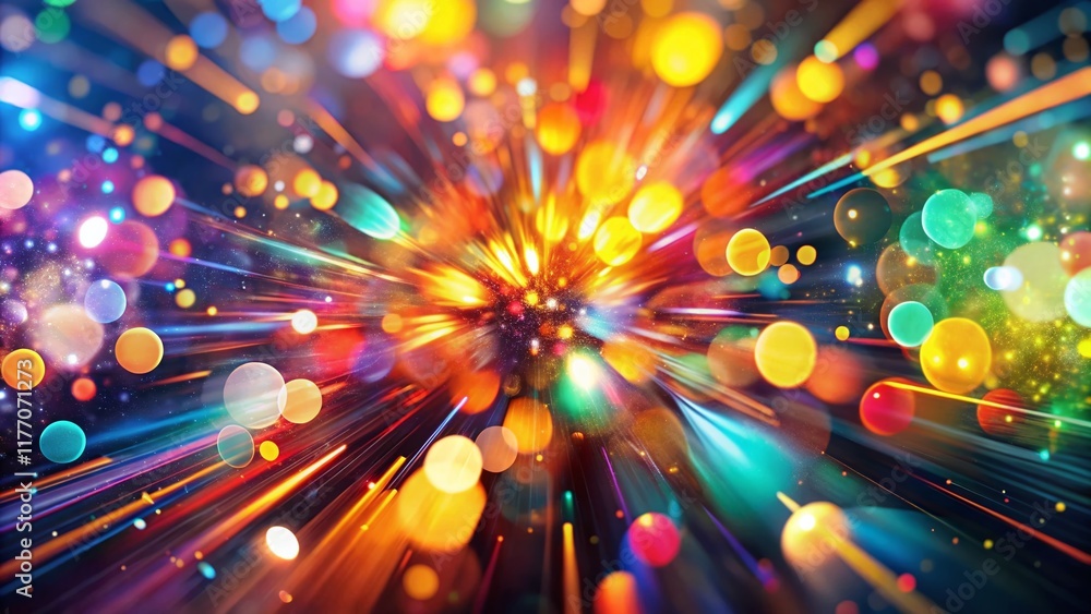 Fototapeta premium Abstract Colorful Bokeh Background: Vibrant Energy & Design