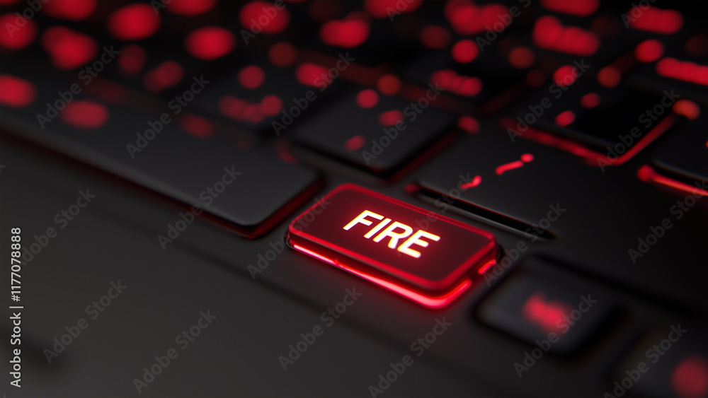 Ready to Ignite: The Bold 'FIRE' Button on the Keyboard Ready to Ignite: The Bold 'FIRE' Button on the Keyboard