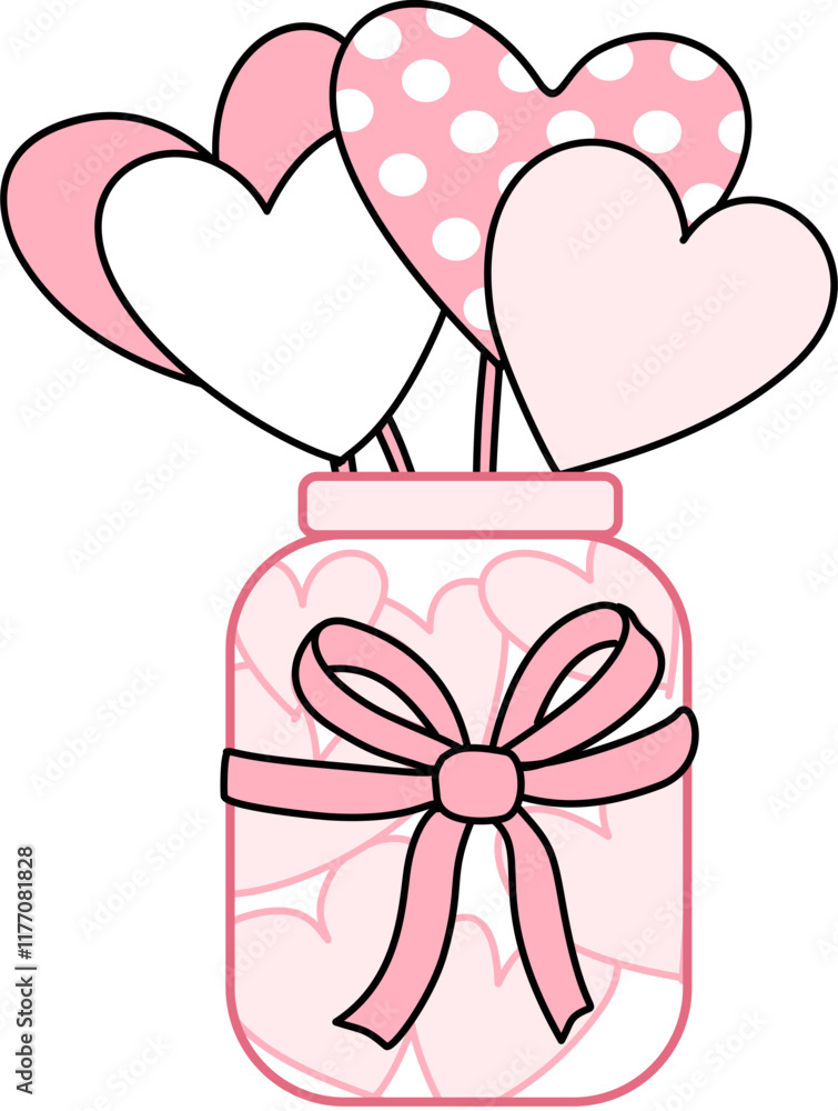 gift box with hearts gift box with hearts