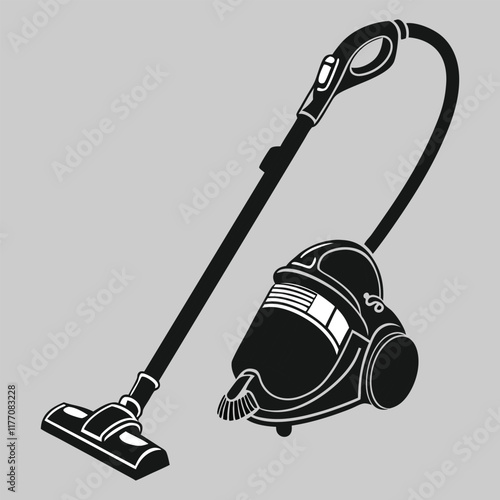 vacuum machine silhouette vector design art and illustration
