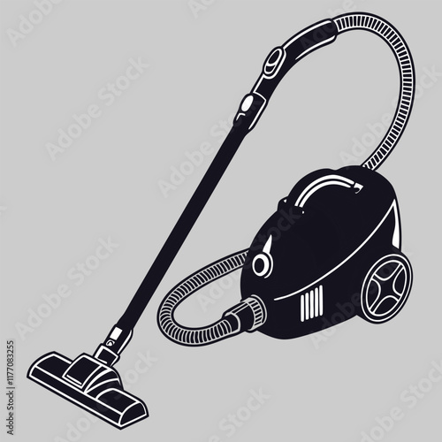 vacuum machine silhouette vector design art and illustration