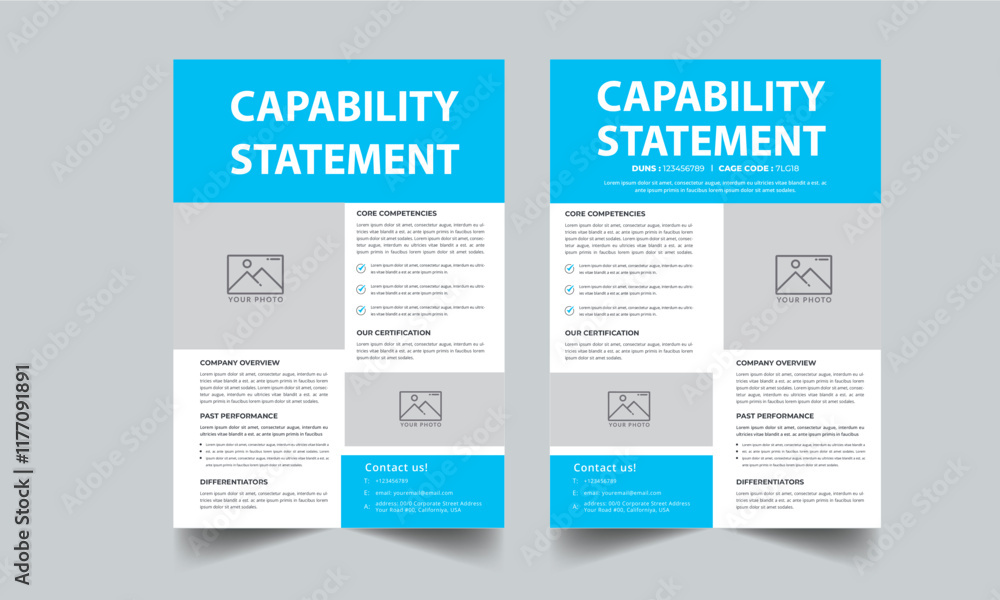 Capability Statement Template Design. Capability Statement Template Design.