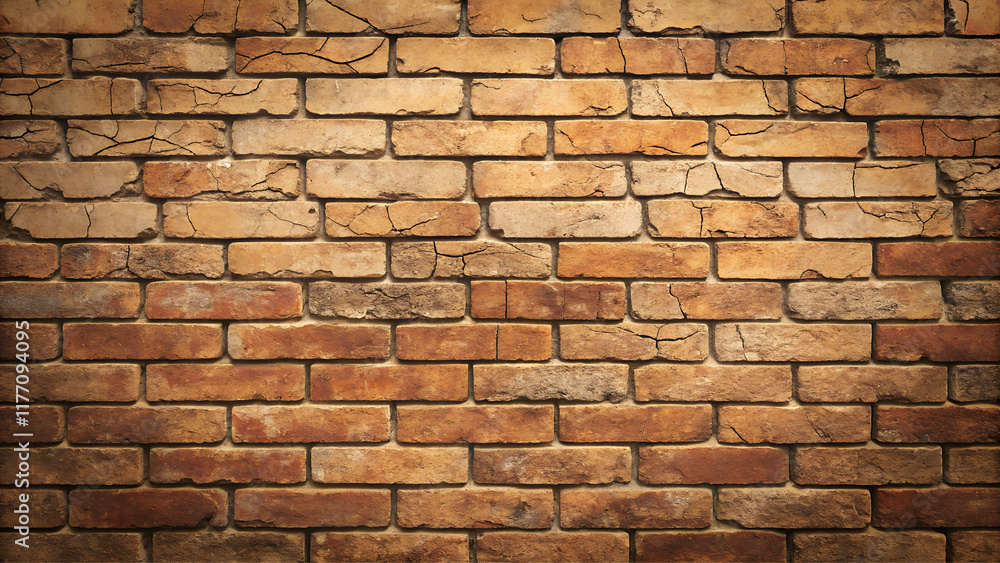 Fototapeta premium Textured vintage brick wall background with rustic charm