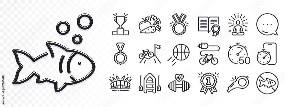 Yoga, Winner podium and Timer line icons for web app. Glare of light effect. Message icon. Pack of Honor, Vegetables, Diploma pictogram icons. Mountain bike, Stop fishing, Timer app signs. Vector Yoga, Winner podium and Timer line icons for web app. Glare of light effect. Message icon. Pack of Honor, Vegetables, Diploma pictogram icons. Mountain bike, Stop fishing, Timer app signs. Vector