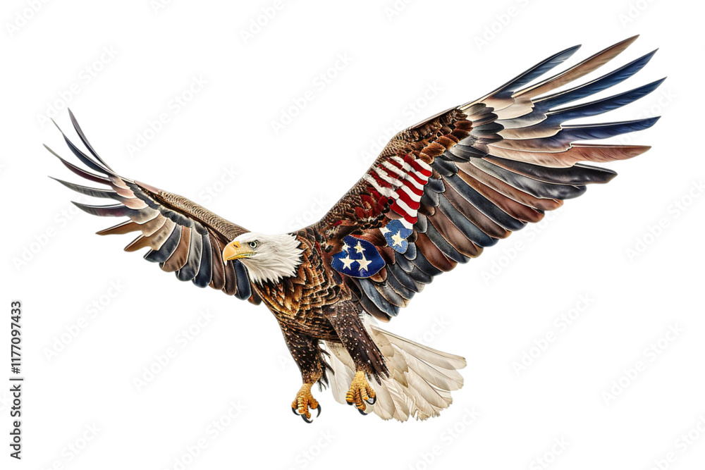 Fototapeta premium Eagle Flag Patriotic 4th of July