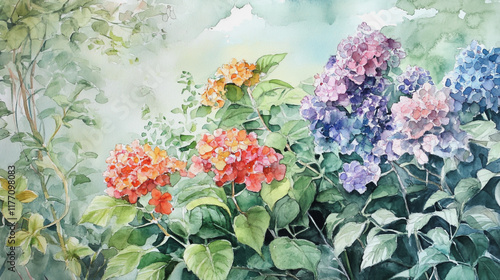 Wallpaper Mural wedding invitation card background vector. Minimal hand painted watercolor botanical flowers texture template background. Design for wedding, vip cover, poster, rsvp moderncard.Valentine's Day Torontodigital.ca