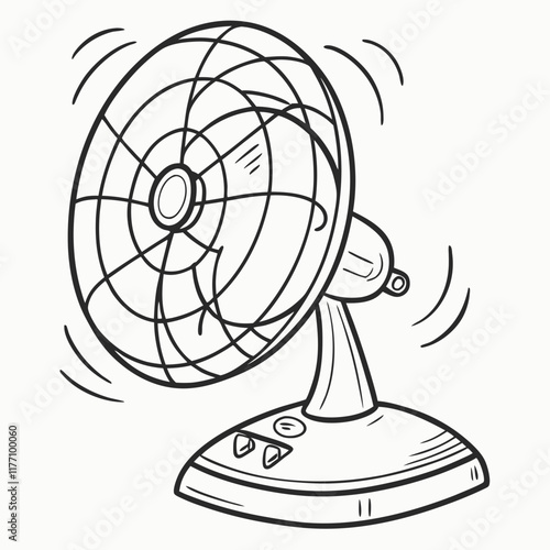 hand drawn illustration of an clock