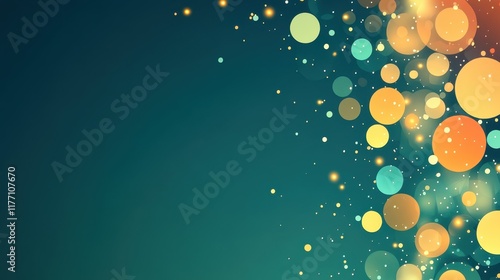 A muted green background featuring scattered circular dots creating a modern flat design and an uncluttered center 