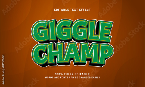 giggle champ editable text effects with a kids and game theme