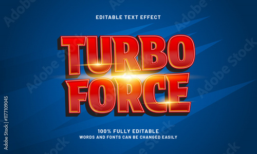 turbo force editable text effects with a sport and fast theme