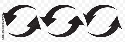 Update icon.  Refresh icon vector. Green recycle vector icon symbol. Repeat and reload icons set and arrow rotation circle. Sync icon symbol convert button sign. eps 10.