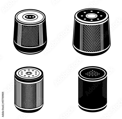 Smart speaker vector illustration