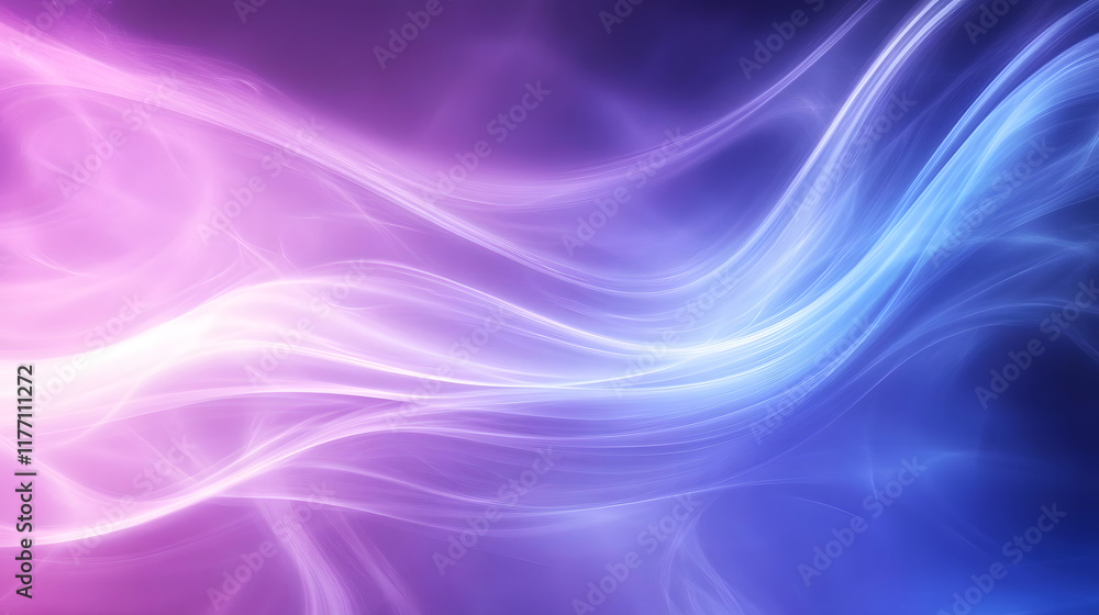 Fototapeta premium ai technology and purple blue abstract flowing background
