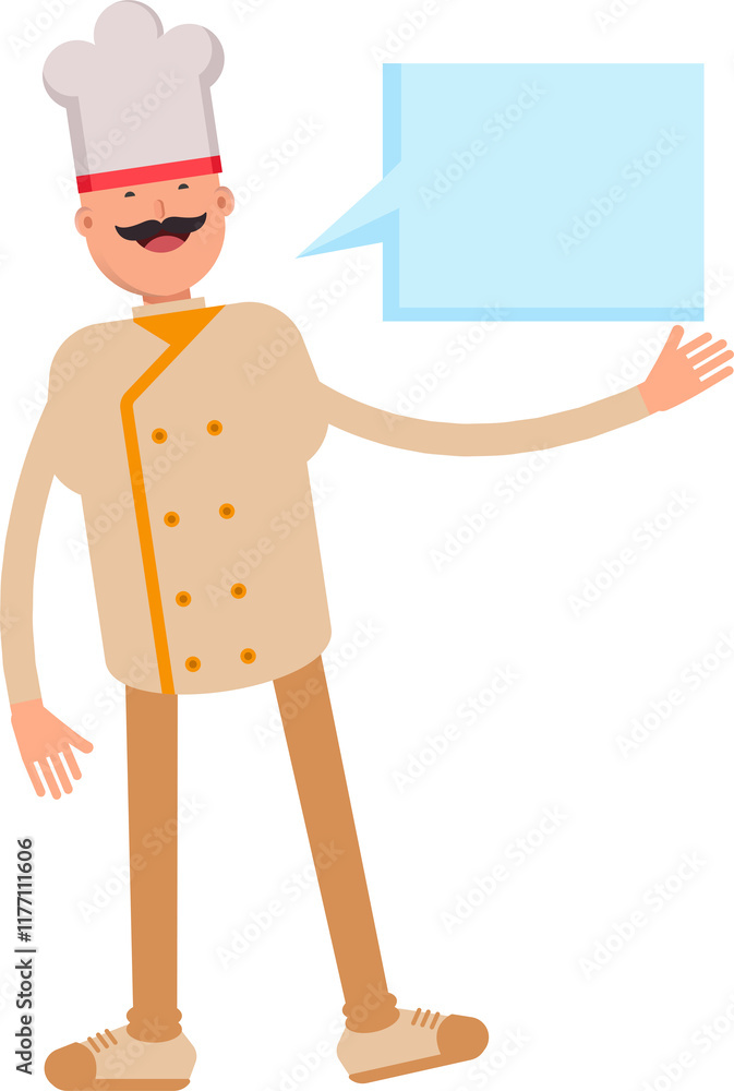 Baker Character and Speech Bubble
Baker Character and Speech Bubble